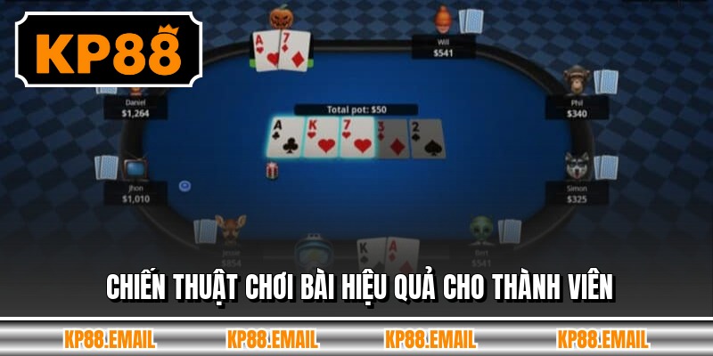Chiến thuật chơi bài hiệu quả cho thành viên