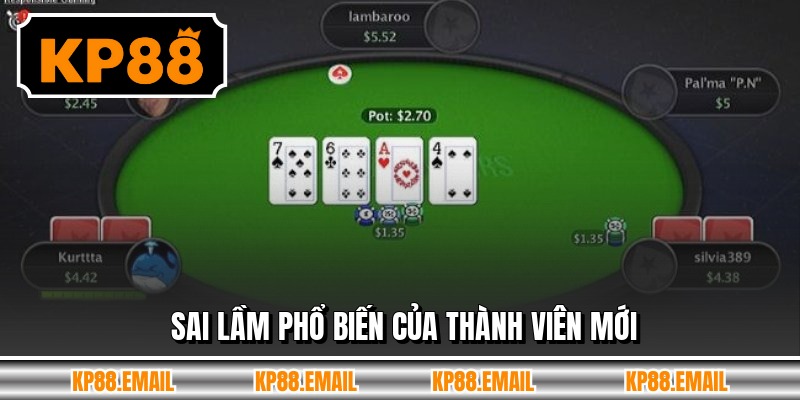 Sai lầm phổ biến của thành viên mới